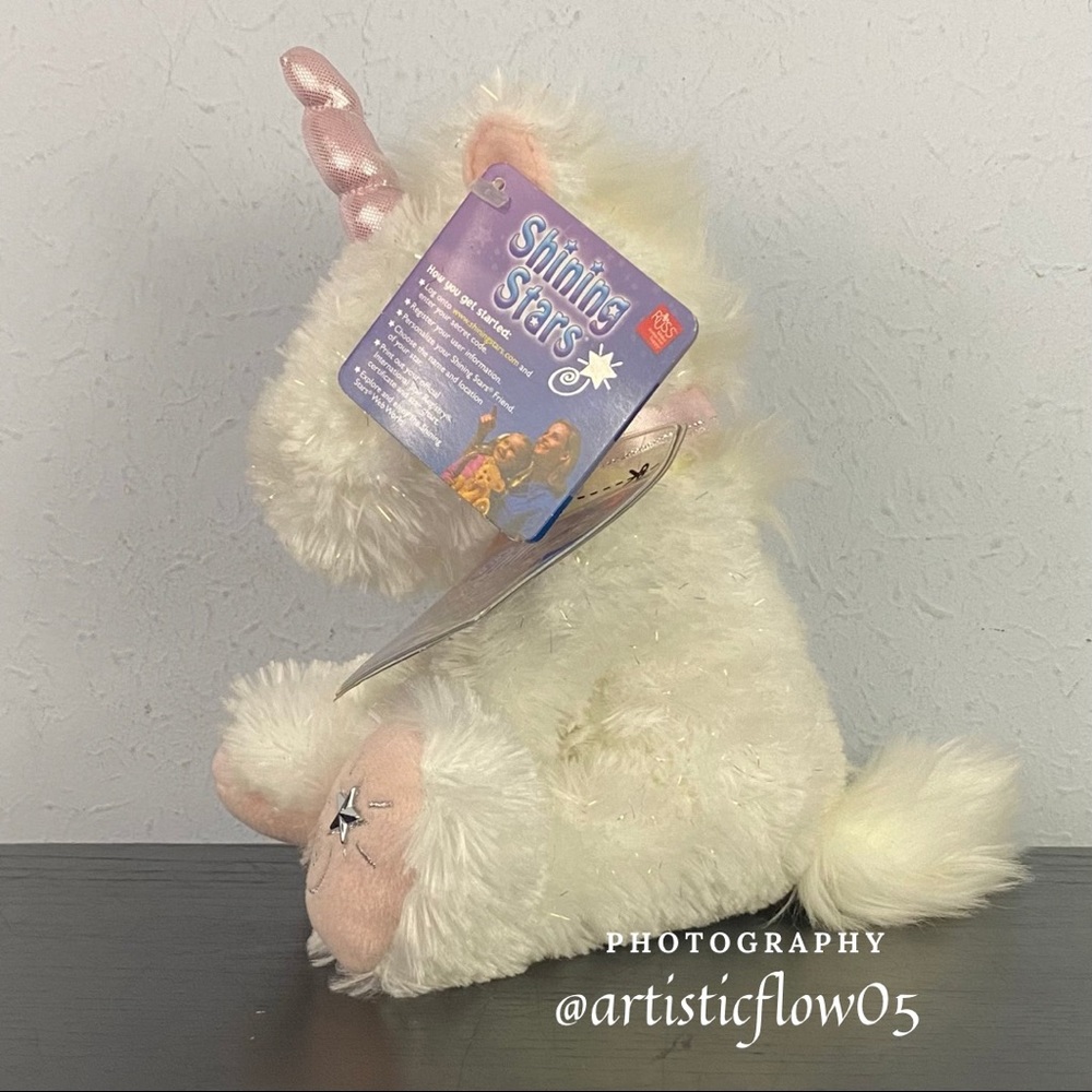 NEW! RARE! SEALED! 2006 Russ Shining Stars White And Pink Plush Unicorn - Picture 4 of 10